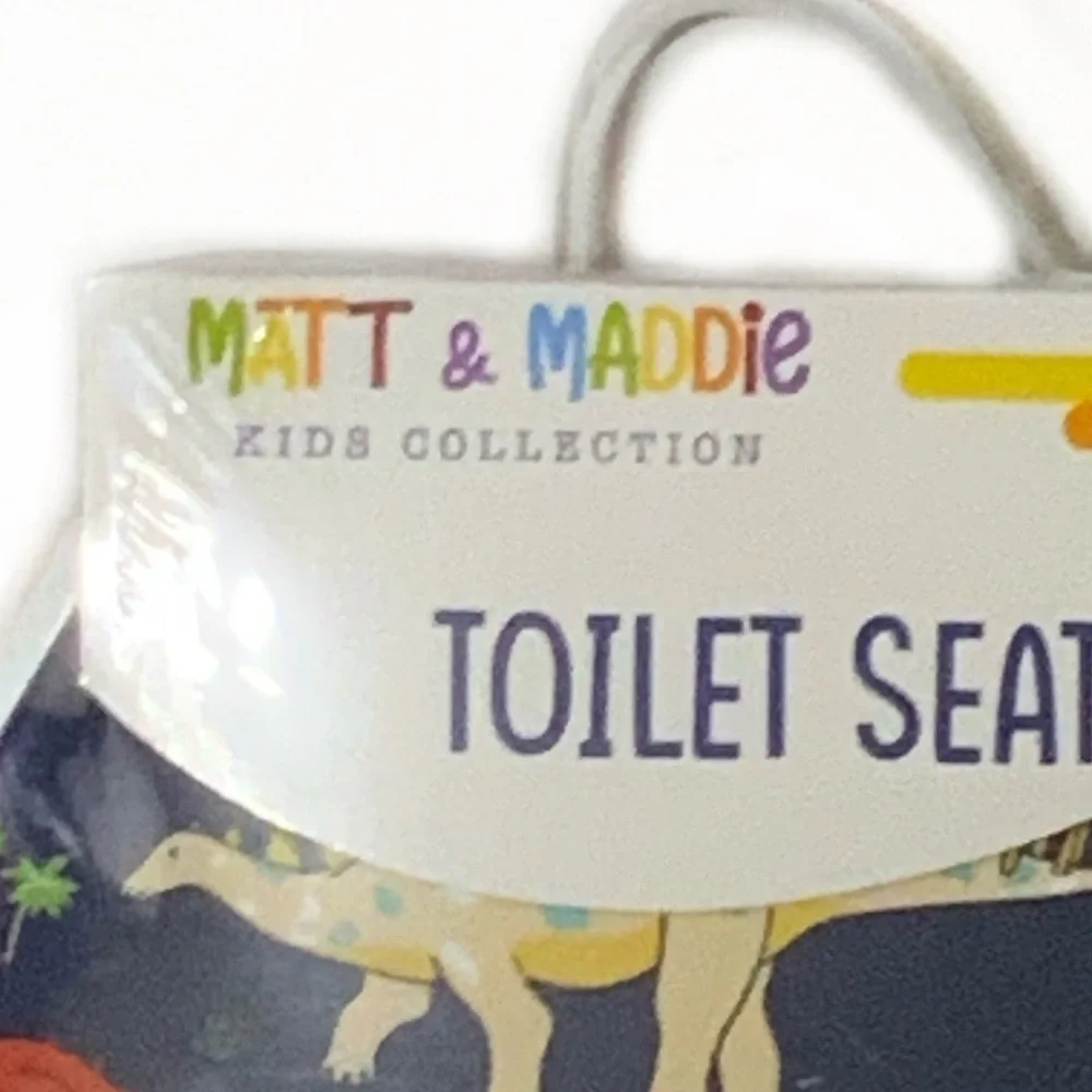 Matt & Maddie Toilet Seat Dinosaur Kids Bath Roar Collection Accessory Blue
